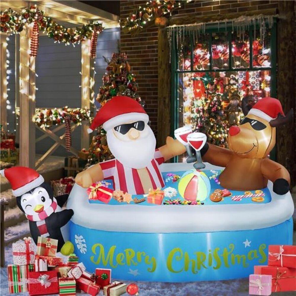 Stylish 7FT Santa Claus Christmas Inflatable Outdoor Decor